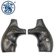 Smith & Wesson J-Frame Boot Grips, Round Butt, Silver/Black
