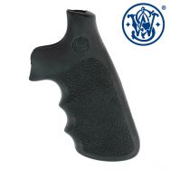 Smith & Wesson Model 500 Grips, Square Butt, Hogue Black Rubber w/S&W Logo