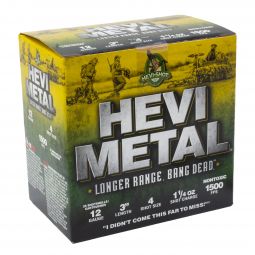Hevi Shot Hevi Metal Long Range 12ga. 3" 1-1/4oz. #4 Shot, 25 Round Box