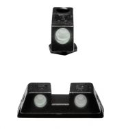 Glock Night Sight Set, Front & 6.1mm Rear (All Slim Models, No G36), Steel, Marked Long + Short Dash
