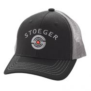 Stoeger Logo Hat, Black w/ Gray Mesh