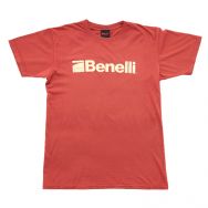 Benelli Distressed Logo T-Shirt, Burnt Red
