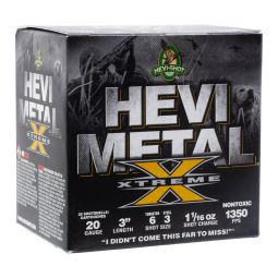 Hevi Shot Hevi Metal Xtreme 20ga. 3" 1-1/16oz. #6 Tungsten & #3 Steel, 25 Round Box