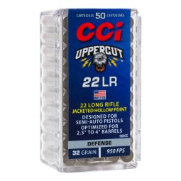 CCI Uppercut Defense 22LR 32gr. JHP Ammunition, 50 Round Box