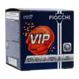 Fiocchi Exacta VIP .410ga. 2-1/2" 1/2oz. #9 Shot, 25 Round Box