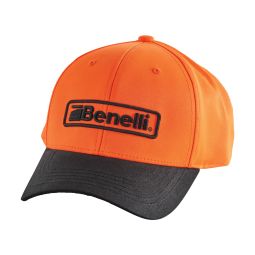 Benelli Logo Hat, Blaze Orange w/ Black Brim