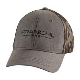 Franchi Logo Hat, Olive w/ Bottomland Camo Mesh