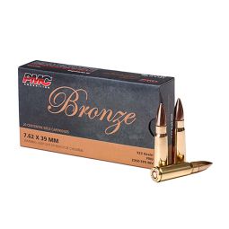 PMC Bronze 7.62x39 123gr. Full Metal Jacket Ammunition 20 Round Box