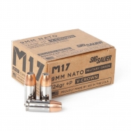 Sig Sauer M17 Elite V-Crown 9mm +P 124gr. JHP Ammunition, 20 Round Box