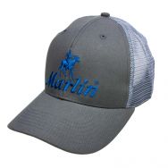 Marlin Gray/Blue Trucker Cap With Mesh Back