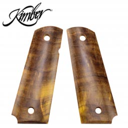 Kimber 1911 Full Size Exhibition Grade Burlwood Yellow Poplar Grips