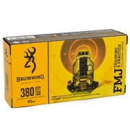 Browning Training & Practice .380 Auto 95gr. FMJ Ammunition, 50 Round Box